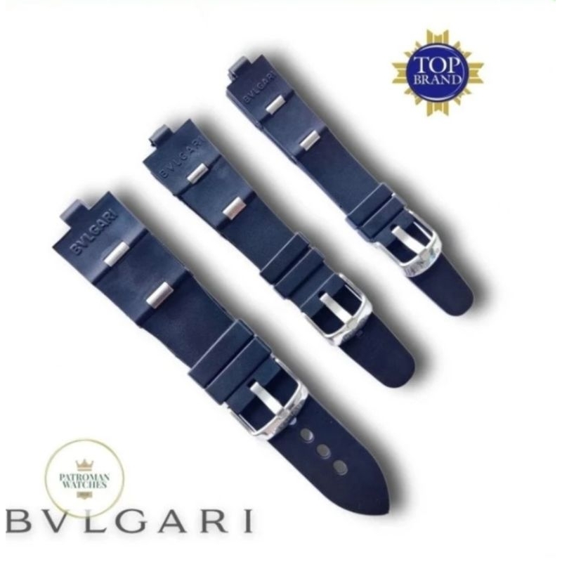 strap tali jam tangan bvlgari diagono AL38a strap rubber