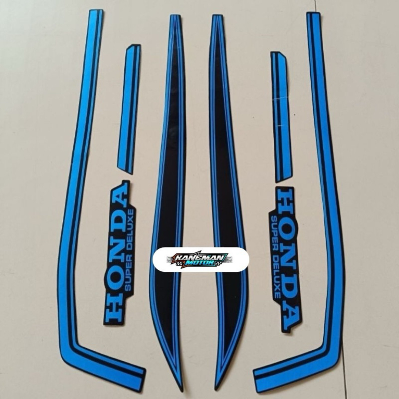 striping sticker honda gl 100 gl100 GL 100 GL Cepek Hitam Biru list polet body standar berkualitas t