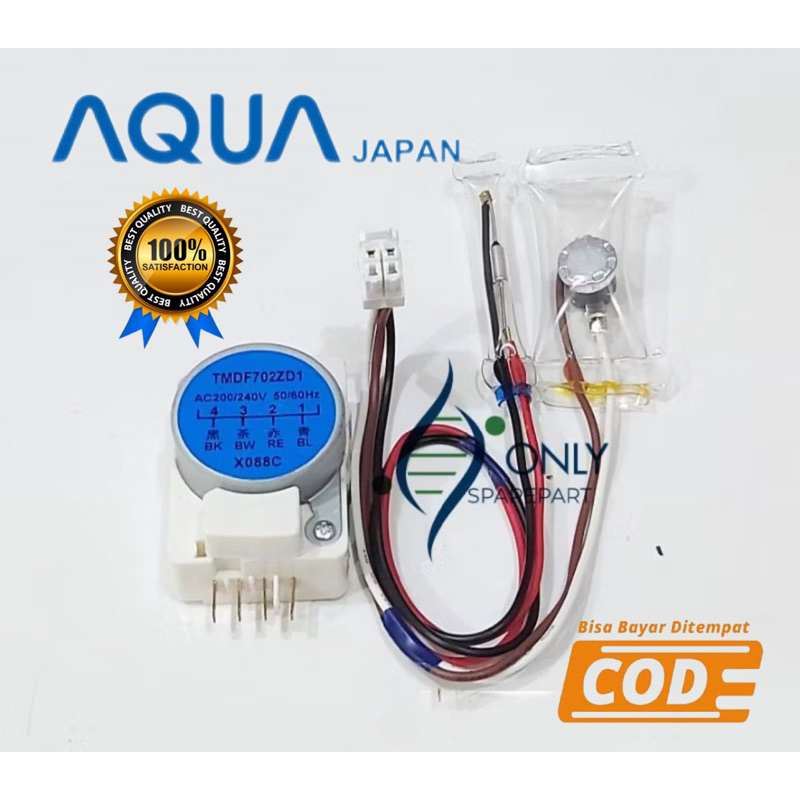 Ay00 Timer Defrost Bimetal fuse kulkas AQUA 2 pintu 1 Set / Timer Kulkas AQUA 2 Pintu