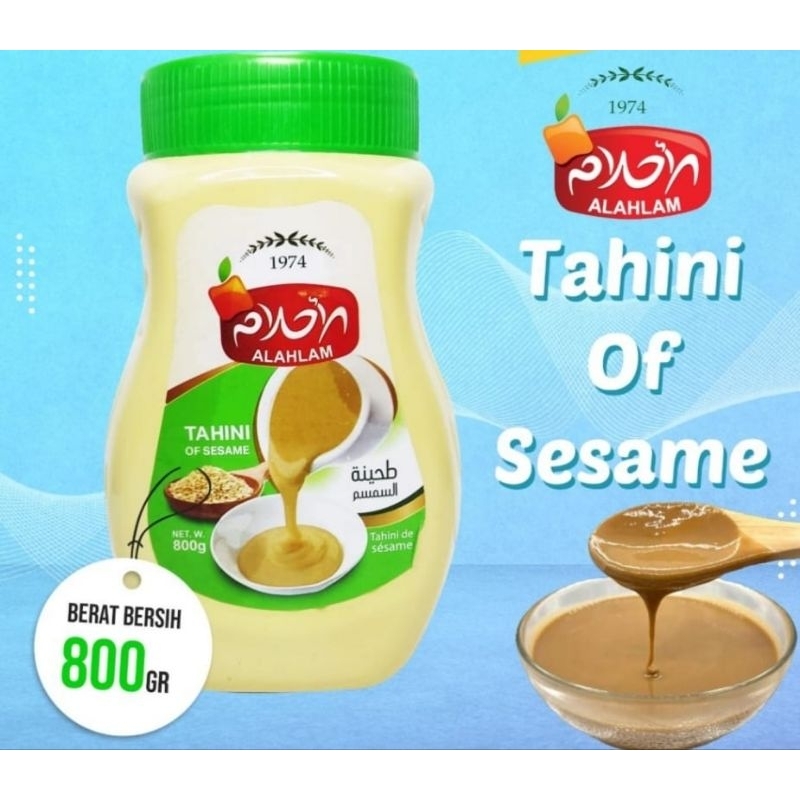 

Tahini Alahlam Saus Celup bumbu biji wijen dan kulit jagung mirip selai kacang Tahina Bumbu Cocolan Makanan Arab
