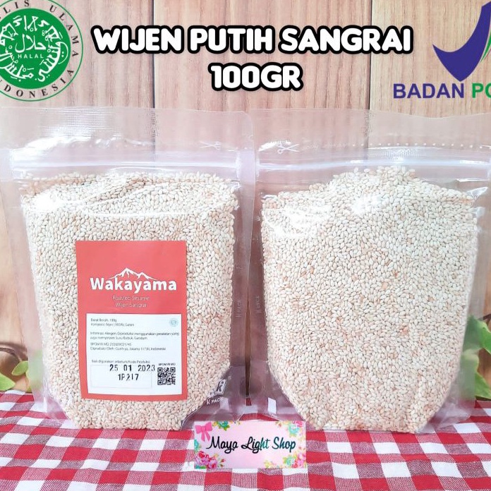 

MURMER Wijen sangrai 1gr roasted sesame seed taburan wijen putih hitam oven biji wijen putih