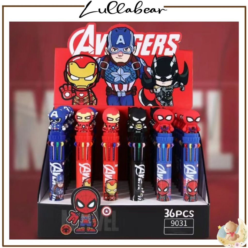 

LULLABEAR - BOLPOINT MEKANIK 10 WARNA MOTIF AVANGER / PULPEN ANAK MOTIF LUCU / BOLPEN WARNA KARAKTER 3D LUCU MURAH