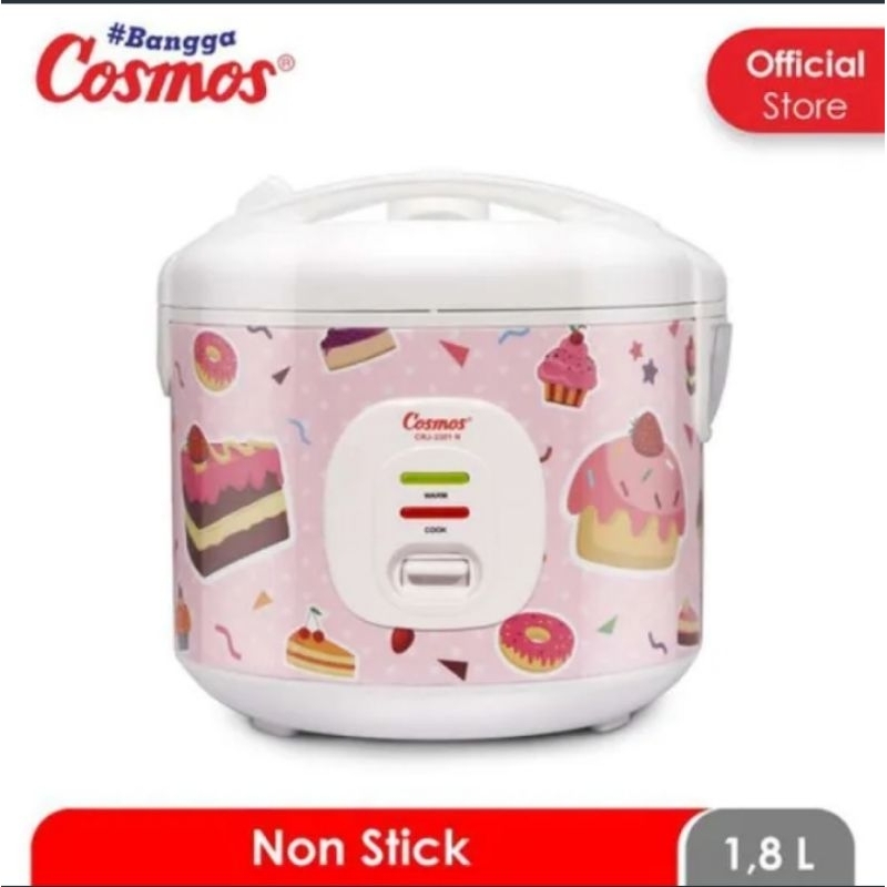 COSMOS Rice Cooker Magic Com CRJ-3301 NC CRJ3301NC 3301NC (1,8 L)
