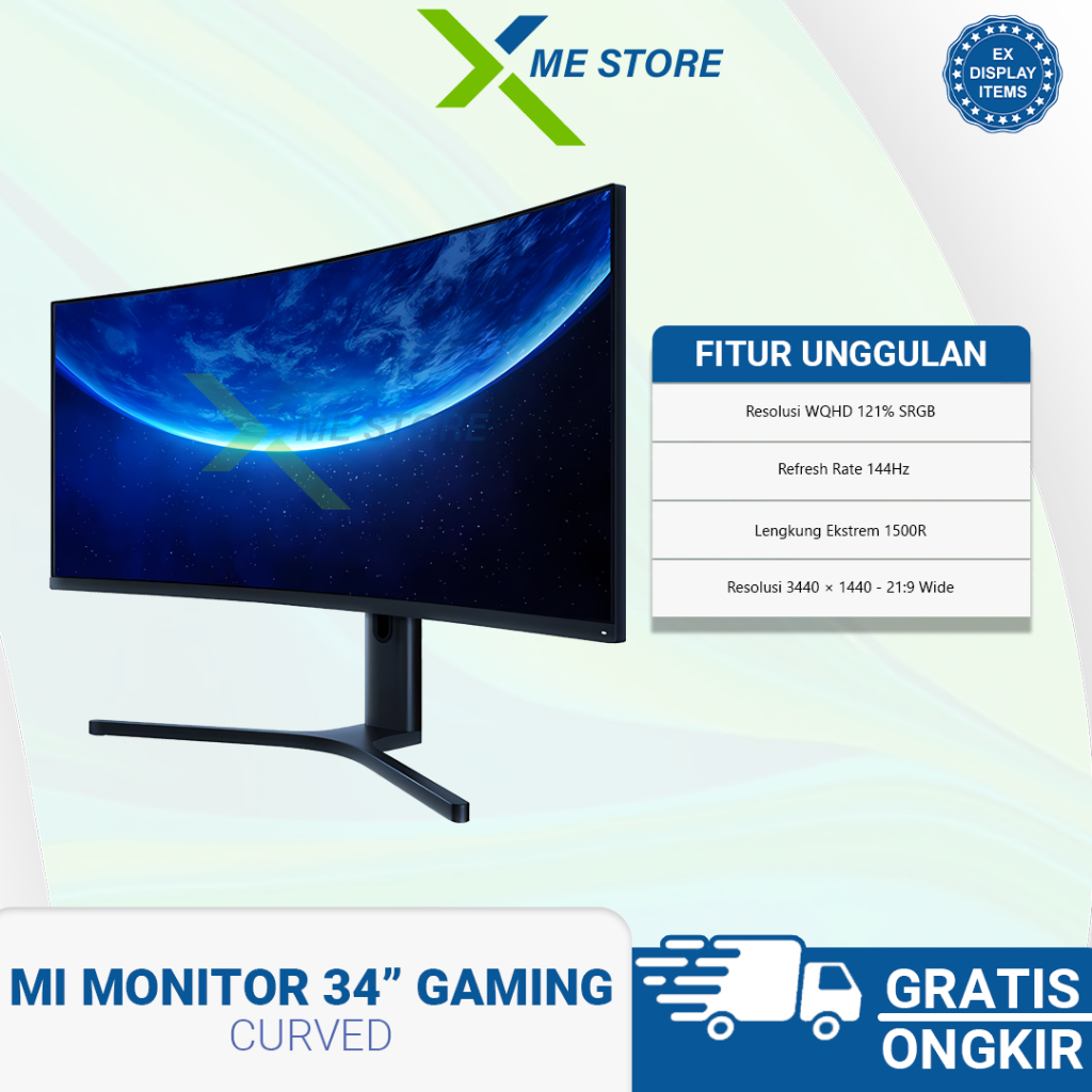 MI GAMING MONITOR 34 inch curved EX DISPLAY