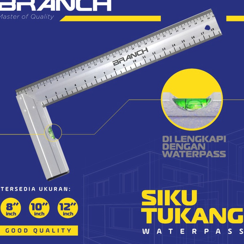 

TERMURAH BRANCH PENGGARIS SIKU TUKANG ALUMINIUM WATERPASS 25 CM 1 BSK21