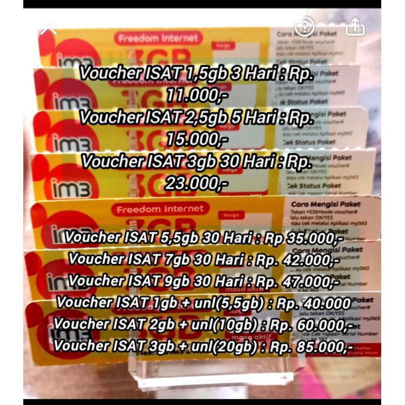 Voucher Indosat