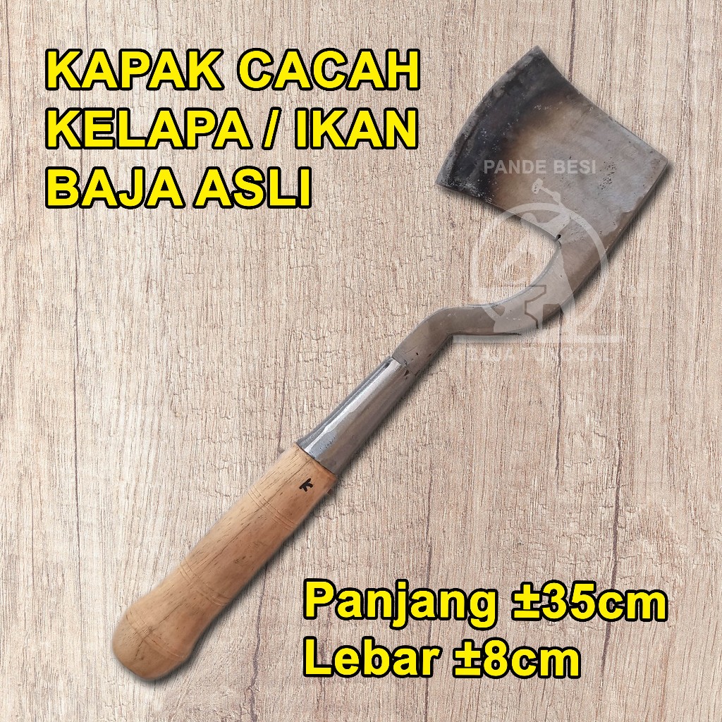 Kapak Baja Asli Kapak pemotong Kayu Kapak Potong Tulang Daging Kelapa dan Ikan Asli Baja