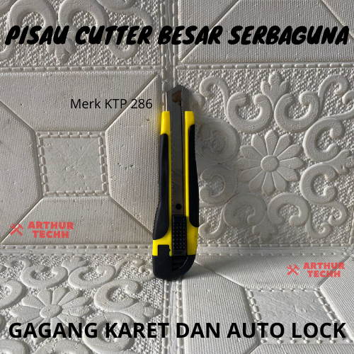 

Pisau Cutter KTP 286 Alat Pemotong Kertas Karton ATK Jumbo 18mm Gagang Karet