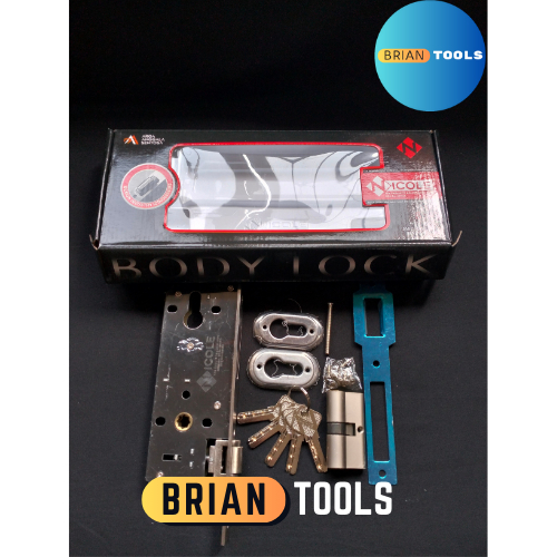 Body Pelor NICOLE Stainless SUS304 Kunci Pintu Kupu Tarung Pelor