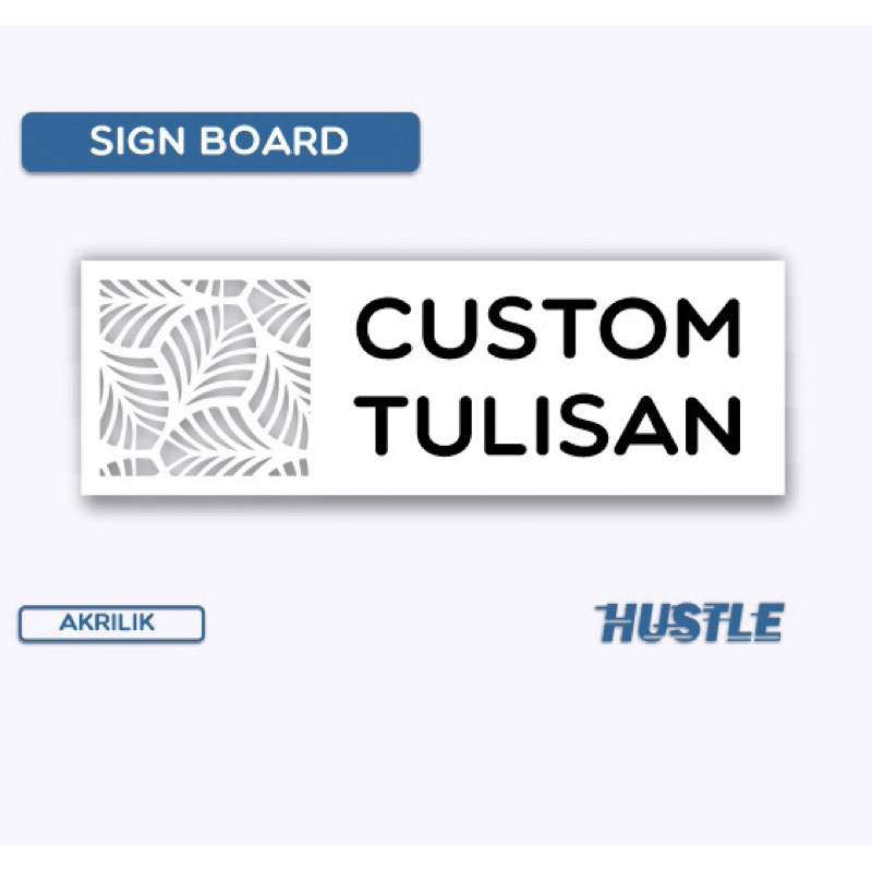 custom nama ruangan akrilik timbul / sign board akrilik / papan custom akrilik
