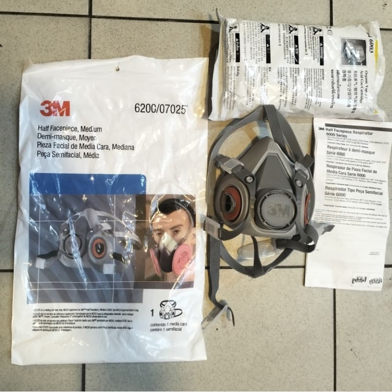 masker Respirator 6200 + filter 6003 3M