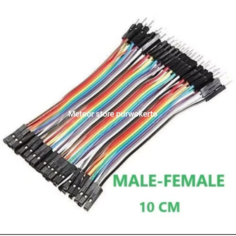 kabel jumper male to female 10 cm 40 pcs Arduino nodemcu esp32 iot project