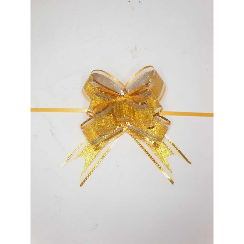 

1 PCS Pita Tarik 32 mm GLITTER ORGANDI Serut Besar Hiasan Parcel Kado Souvenir