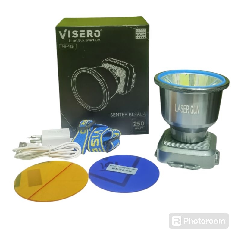 Senter Kepala Visero Premium 250W tipe HI-425 Cahaya putih Original 100 %