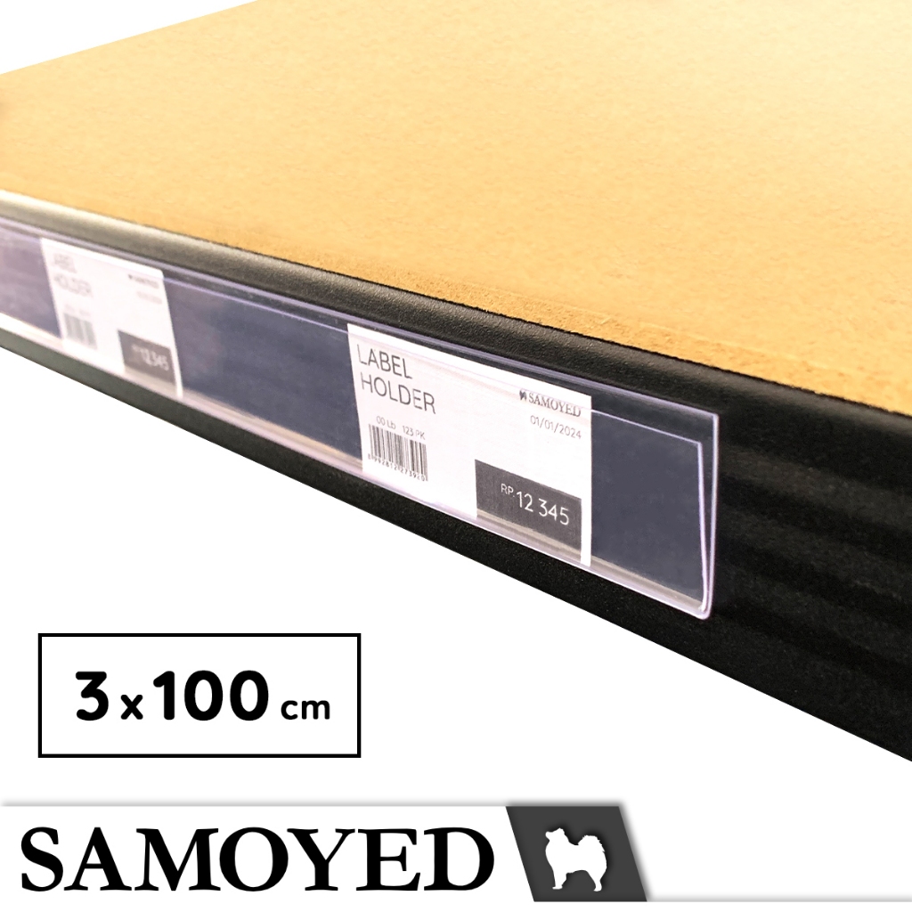 

SAMOYED LBHL-B 30 mm Tempat Label Produk / Harga / Shelf Price Tag / Rail / Display / Label Holder