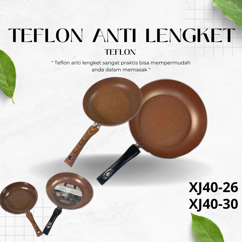 Frying Pan Fry Pan Lapis Teflon Non-Stick Anti Lengket 24cm Tebal Tanpa Tutup
