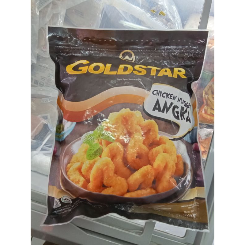 

goldstar naget ayam bentuk angka 500g