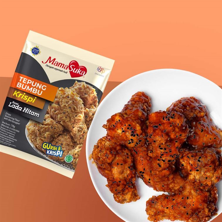 

Mama suka Tepung Krispi Lada Hitam 170gr