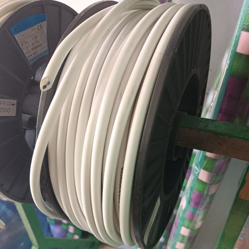 kabel putih ukuran 2x1, 5