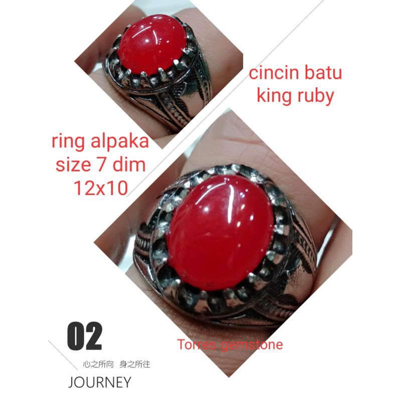 Cincin batu akik king Ruby TOP