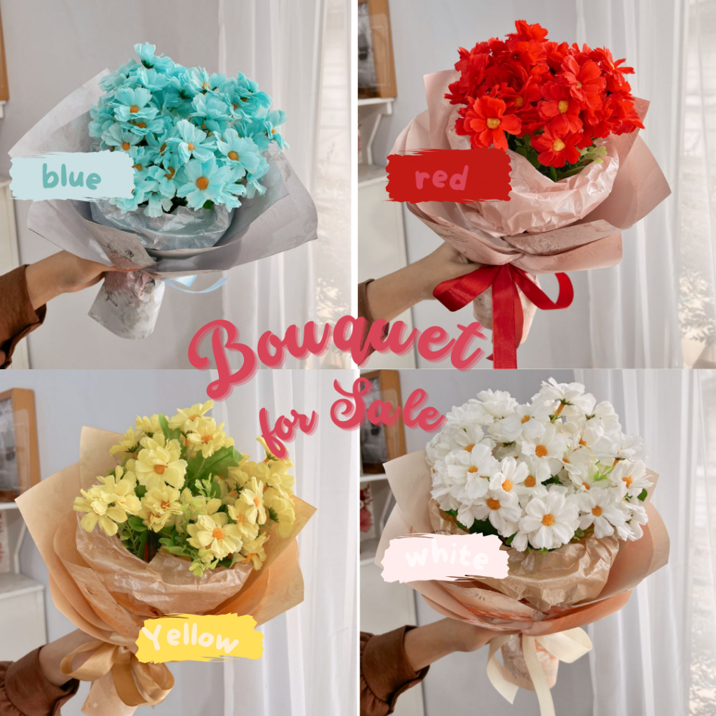 JUNEARID - [Free Dusbox] Bouquet Bunga Artificial Aster Korean Pop Large