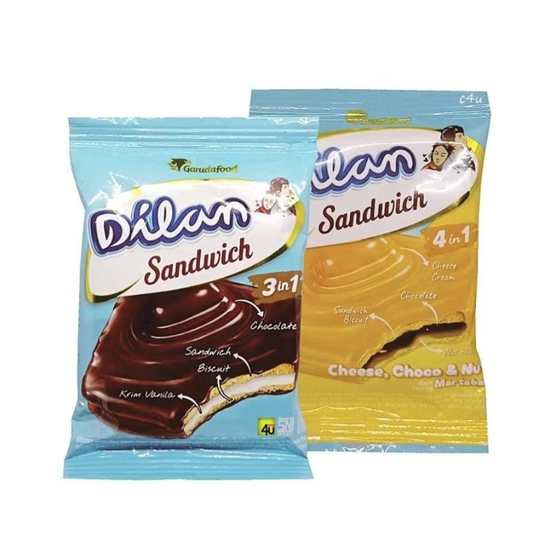 

Dilan sandwich 16 gram 1 dus isi 8 banded 1 banded isi 20 pcs