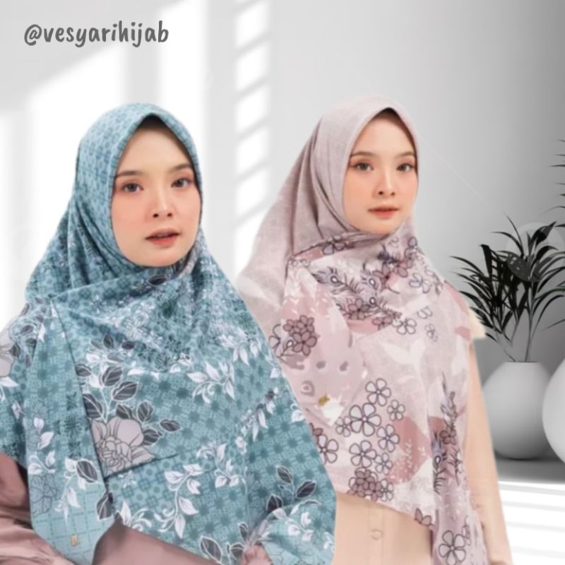 JILBAB JUMBO SYARI UMAMA MOTIF 130 x130 VOAL MIRACLE
