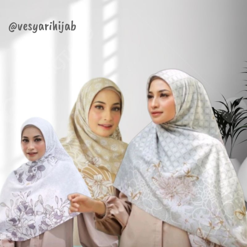 JILBAB JUMBO SYARI UMAMA MOTIF 130 x130 VOAL MIRACLE