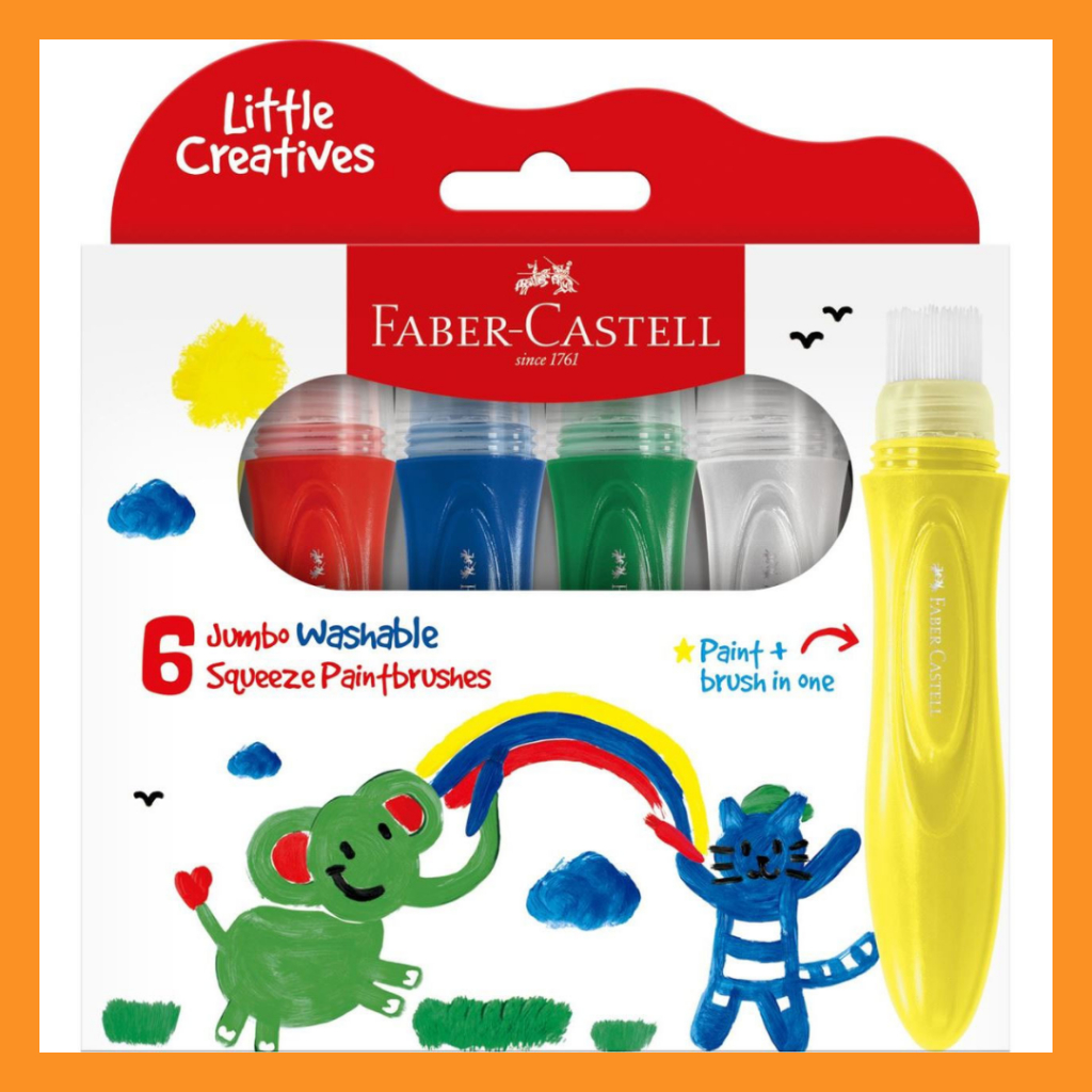 

FABER CASTELL Jumbo Washable Squeeze paintbrushes 37-010230