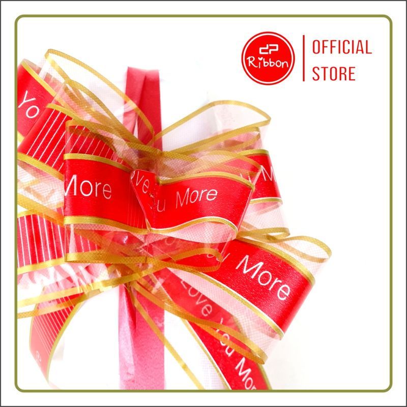 

1 PCS Pita Tarik 50 mm 2 PT Kombinasi ILY Pita serut Hiasan Parcel