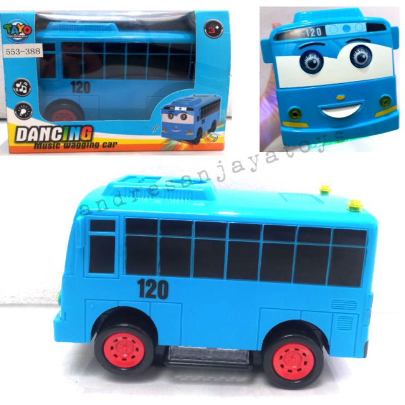 Mainan Bus Tayo Dancing Bis Tayo Jogget Jalan Bump Go Nyala Musik Dan Lampu no 1804B