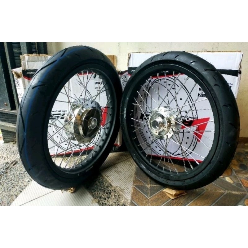 Sepaket velg RX king plus ban primax UK velg 160/185/17 ban UK 80/80/17 sama 90/80/17