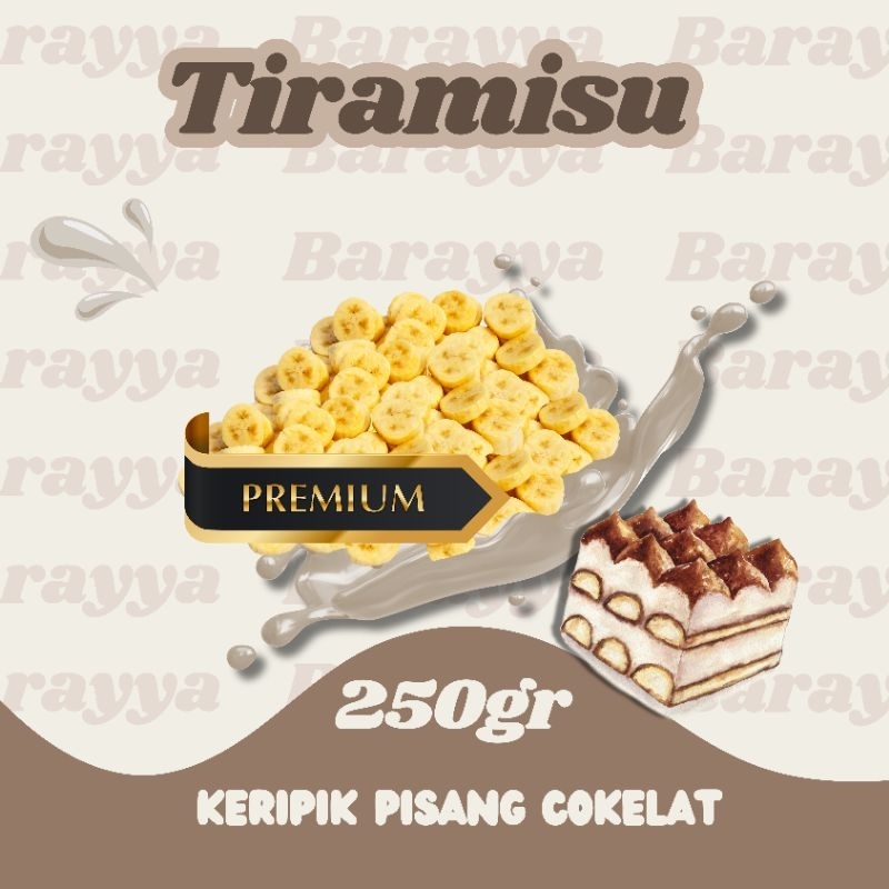 

(TIRAMISSU) Keripik Pisang Cokelat Premium Barayya 250gr
