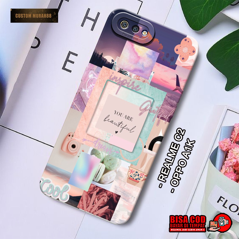 New! Aesthetic Case - Softcase Realme C2 / Oppo A1K - Terbaru - Case Hp Realme C2 / Oppo A1K - Casin