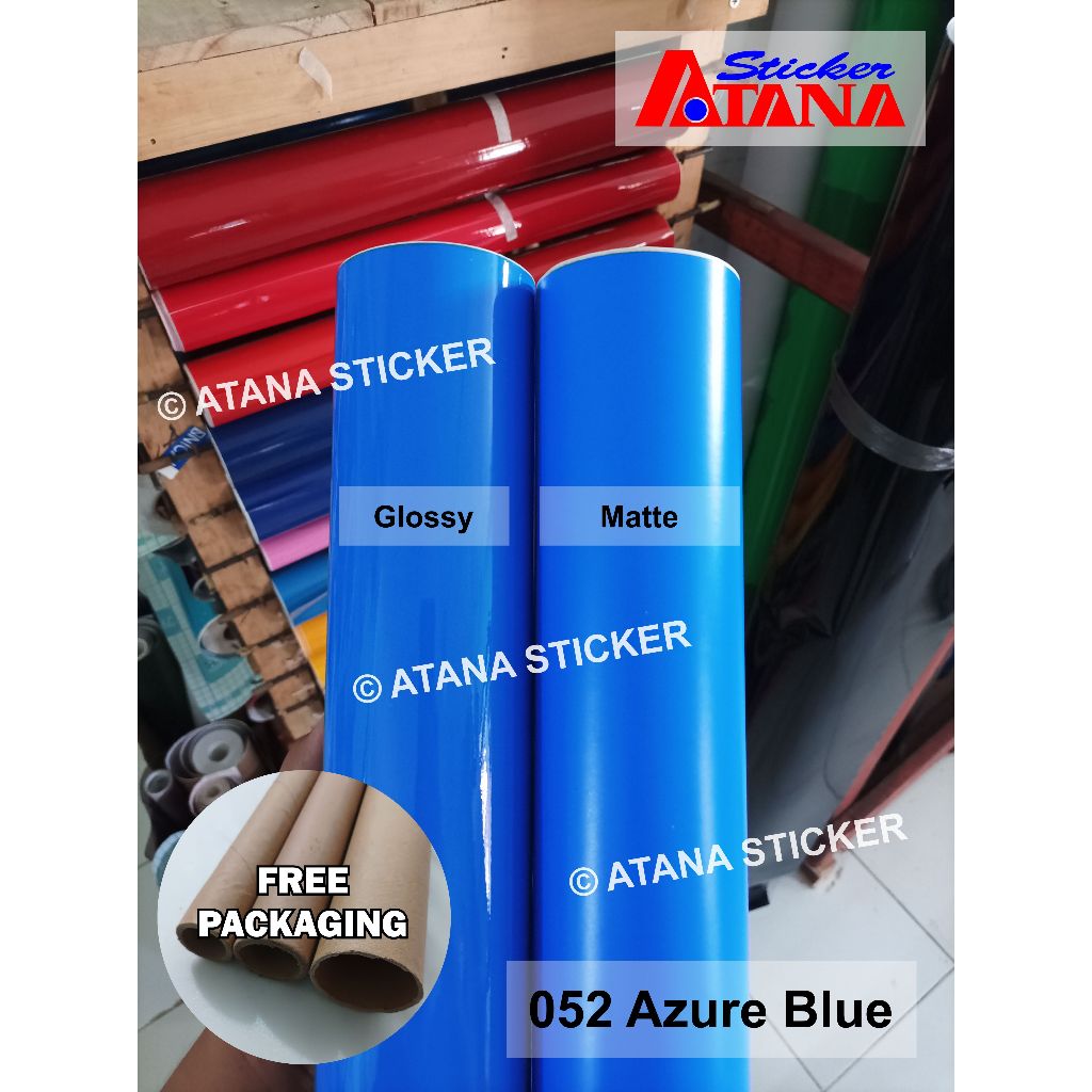Skotlet Biru Benhur Glossy Doff Azure Blue 052 Sky Water Muda Tua Langit Laut Kilap Dop Cutting Stik