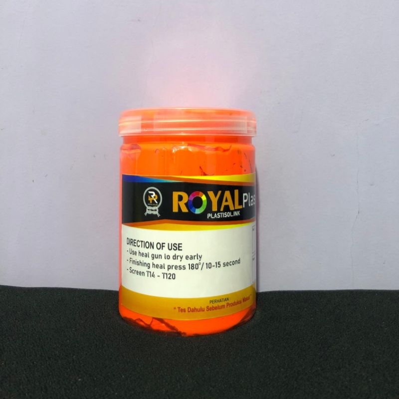 

Tinta Plastisol Fluorescent Orange @ 1kg Royalplas