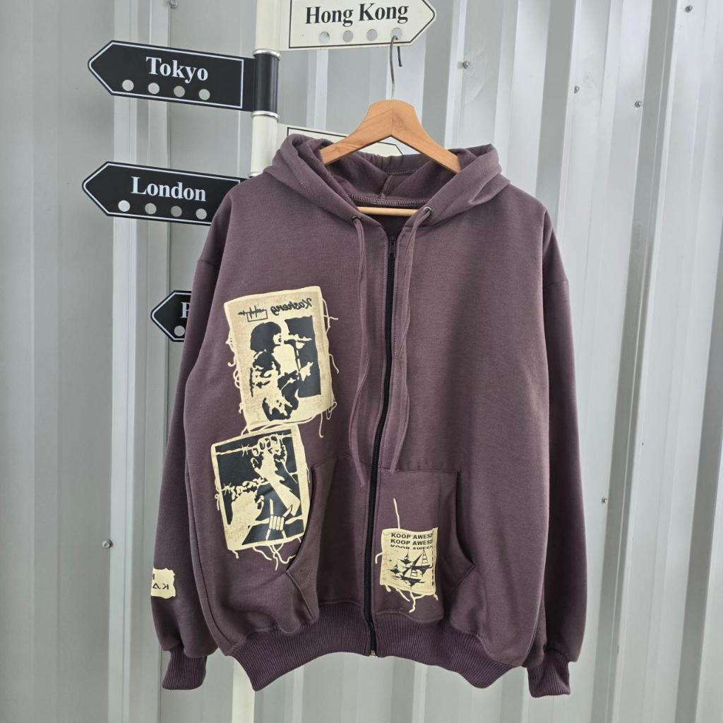 SWEATER HOODIE GOTHIC HOODIE - HOODIE OVERSIZE