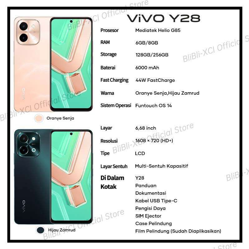 vivo y28 Ram 16/128 garansi resmi