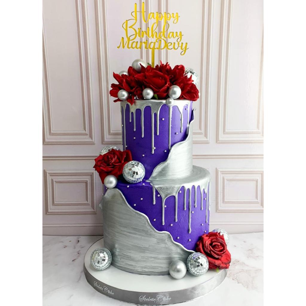 

Kue Ulang Tahun/Birthday Cake/Kue Ultah Tema Purple Red/Kue Birthday jakarta