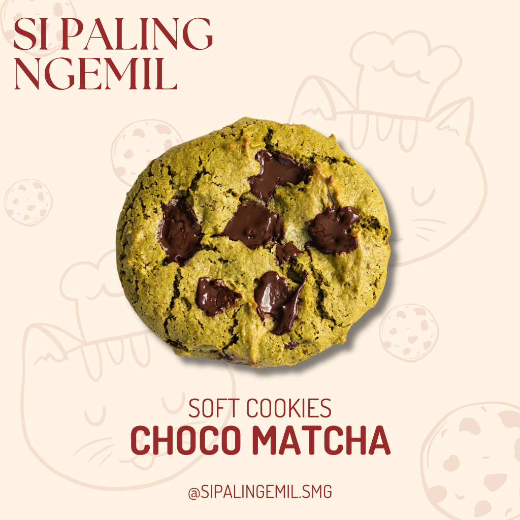 

Soft Cookies - Varian Choco Matcha Cookies min order 2 pcs