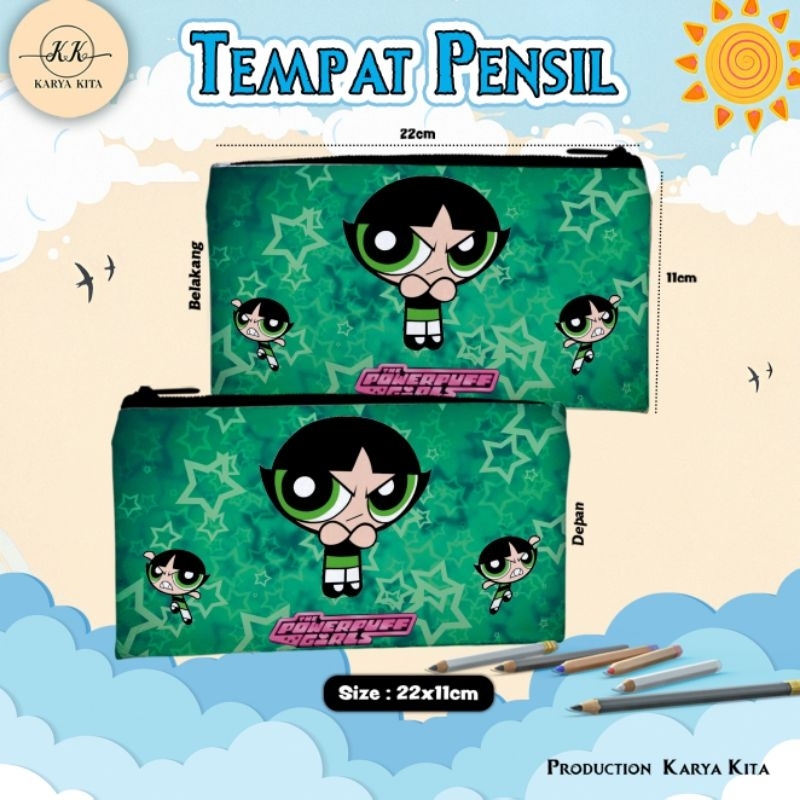 

tempat pensil katalog powerpuff girls kode 05