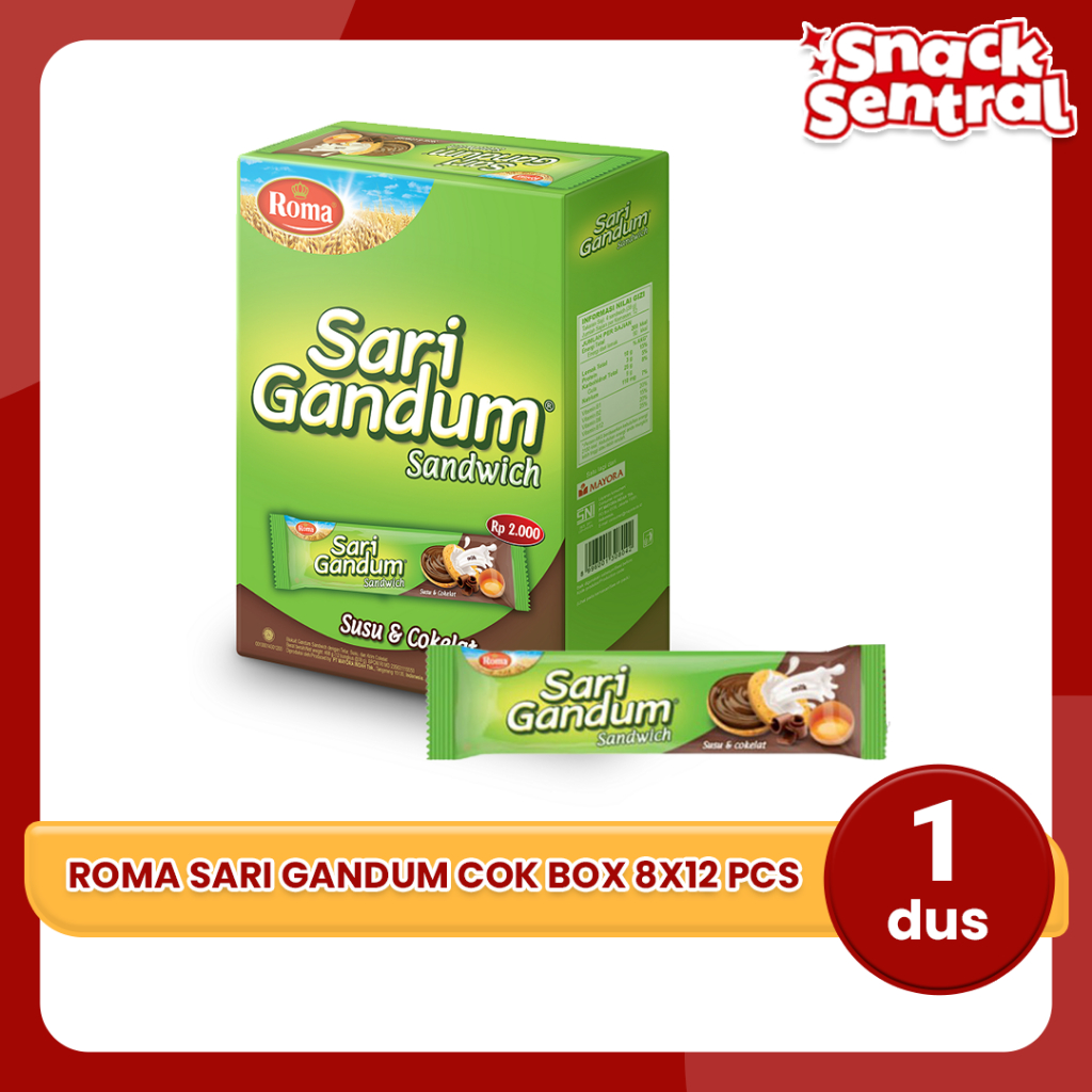 

Roma Sari Gandum Cok Box 8x12pcs - 1 Dus