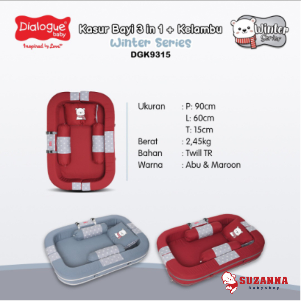 Dialogue DGK9315 Kasur Bayi 3in1 + Kelambu Winter Series - Kasur Bayi