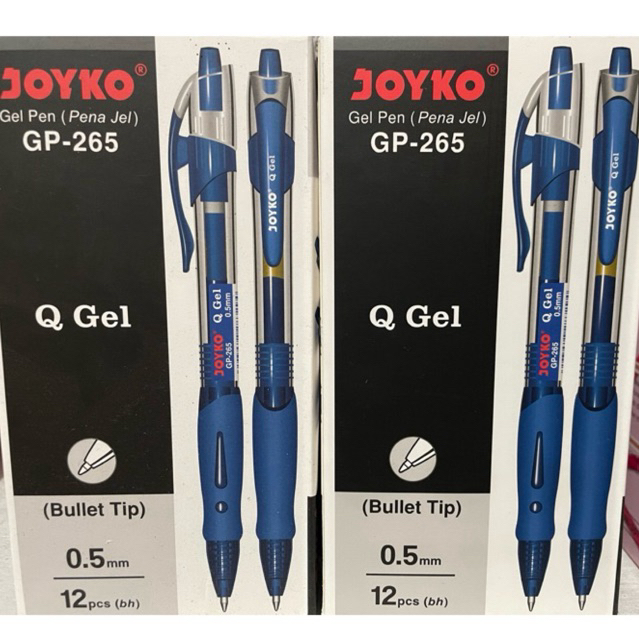 

Pulpen Gel Biru Joyko Q-Gel Gp-265/pck isi 12pcs