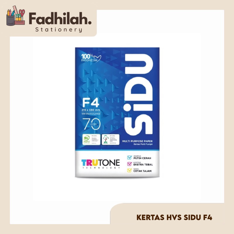

KERTAS HVS SIDU F4 70 GR