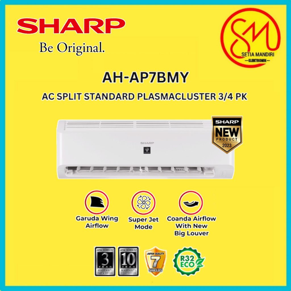 AC SHARP AH-AP7BMY / 7 BMY AC SPLIT 3/4 PK STANDARD PLASMACLUSTER GARUDA SERIES