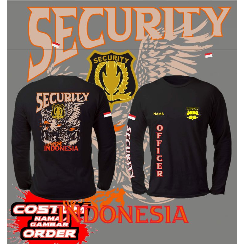 kaos security lengan panjang/gada pratama