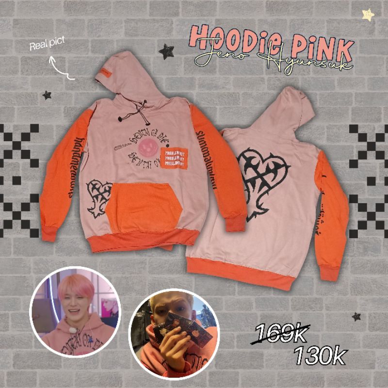 Ready Stock - Hoodie Pink Jeno Nct Dream / Hyunsuk Treasure / Jaemin Jisung Mark Haechan chenle renj