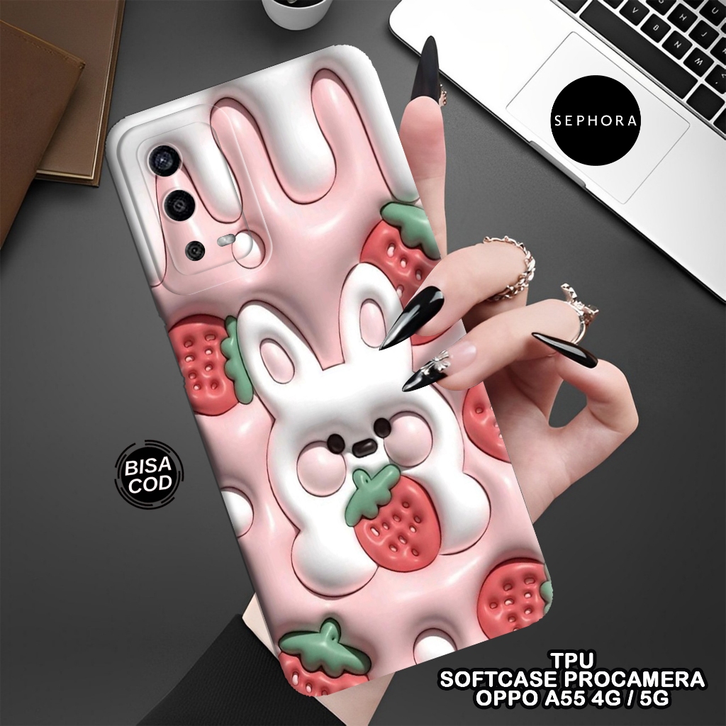 Softcase OPPO A55 4G Terbaru - Fashion Case Lucu - Case OPPO A55 4G - Case Pro Camera - Casing OPPO 
