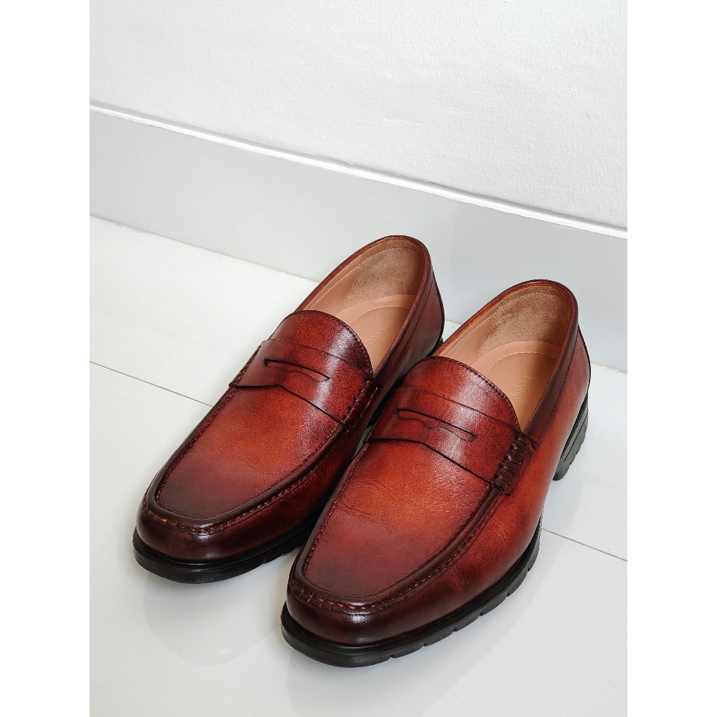 Sepatu kulit loafers mario minardi